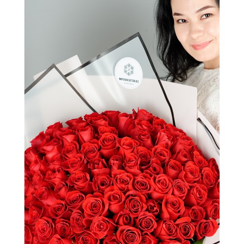 Купить на заказ Букет из 101 красной розы с доставкой в Талгаре