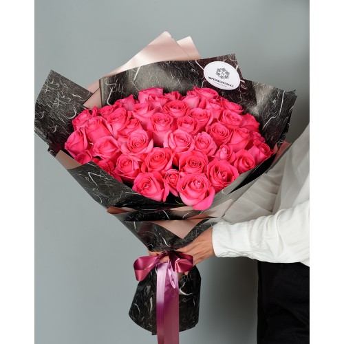 Купить на заказ Букет из 51 розовых роз с доставкой в Талгаре