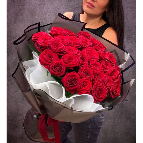 Купить на заказ Букет из 35 красных роз с доставкой в Талгаре