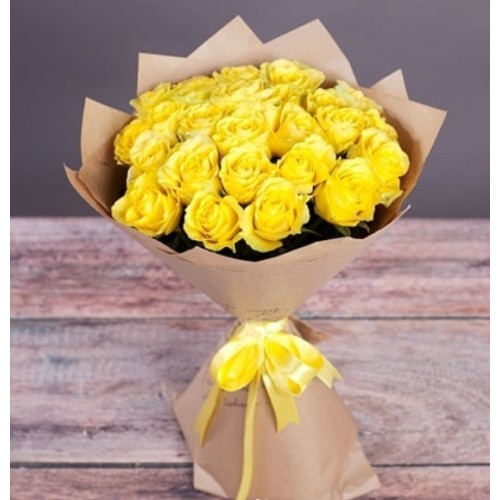 Купить на заказ Букет из 11 желтых роз с доставкой в Талгаре
