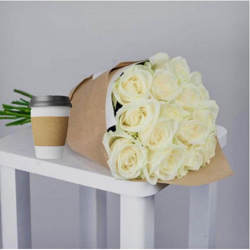 Купить на заказ Кофе с цветами с доставкой в Талгаре