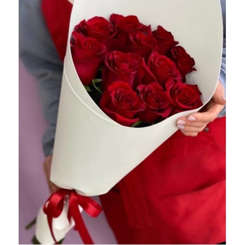Купить на заказ Букет из 11 красных роз с доставкой в Талгаре